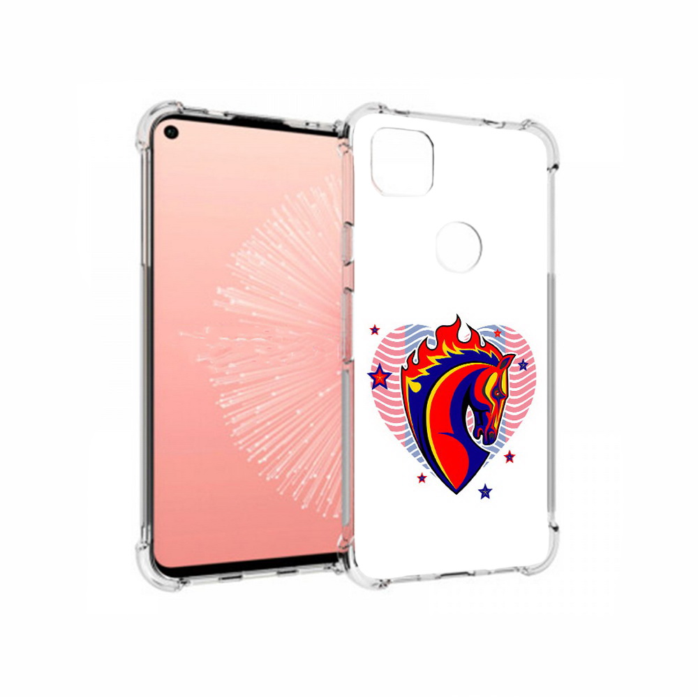 

Чехол MyPads Tocco для Google Pixel 4A ФК ЦСЛ Лошадь, Прозрачный, Tocco
