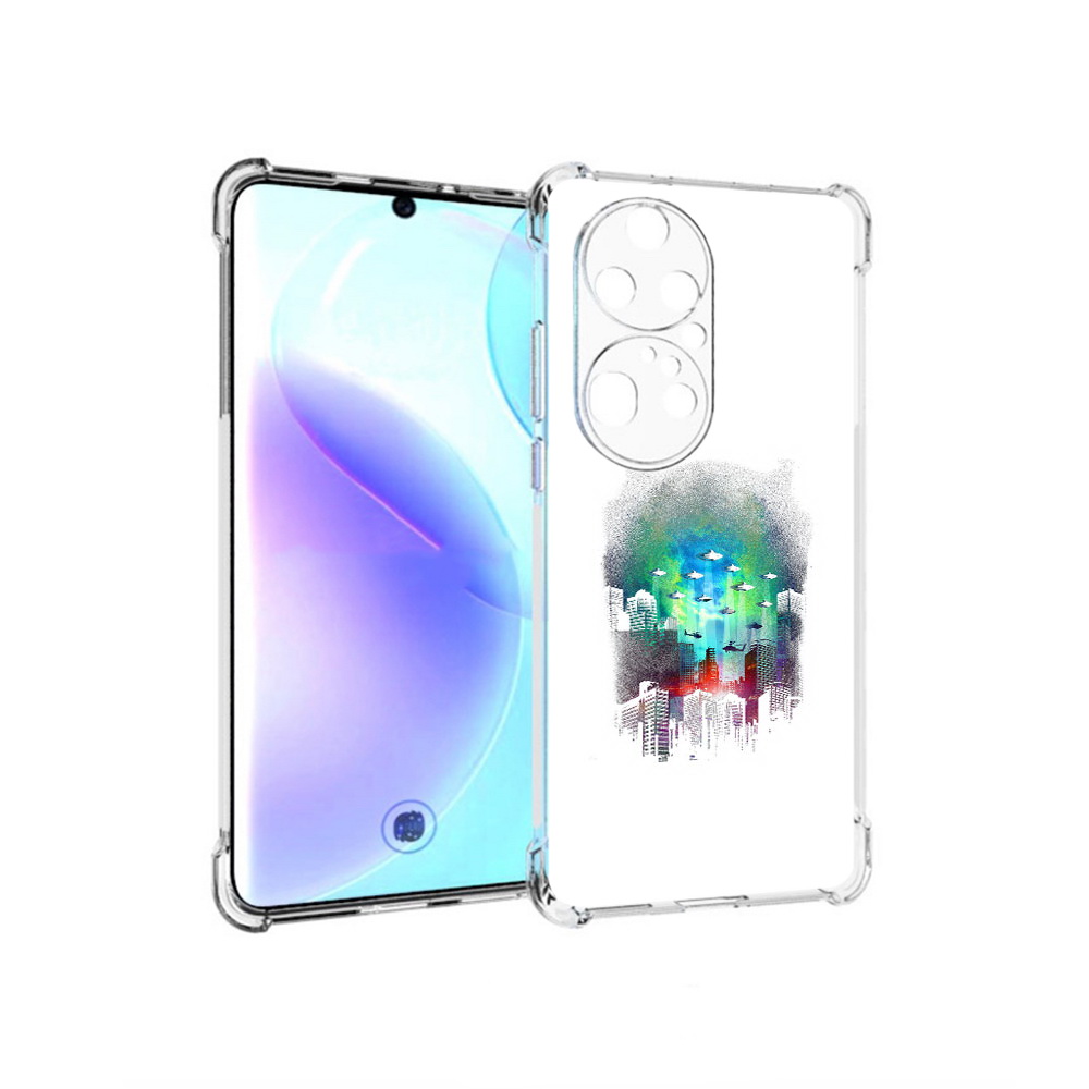 

Чехол MyPads Tocco для Huawei P50 Pro город в свечении, Прозрачный, Tocco