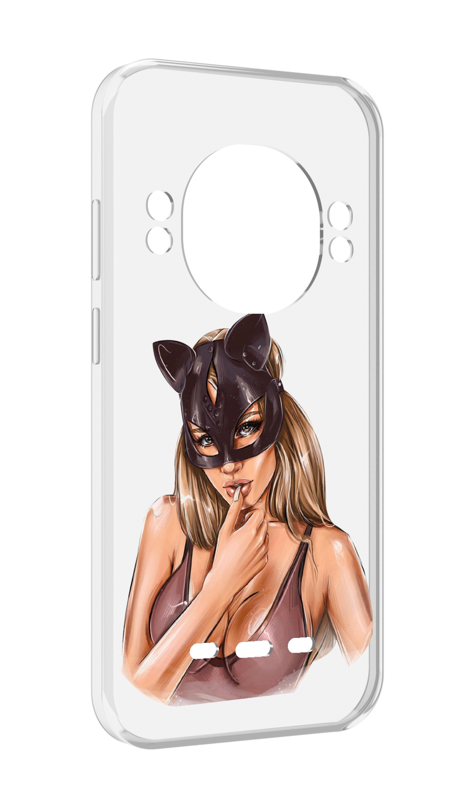 Чехол MyPads девушка-в-купальнике-с-маской-кошки женский для UleFone Power Armor 16 Pro