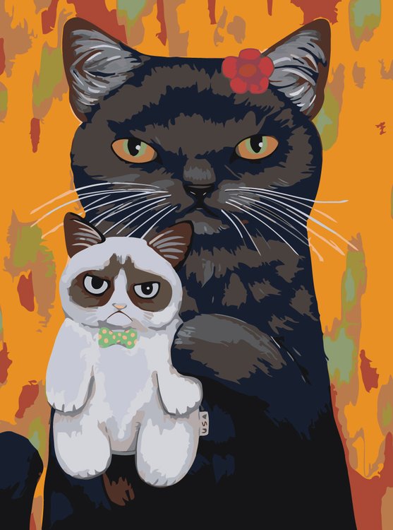 

Картина по номерам Живопись по Номерам Любимая игрушка-кошечка, 30x40, Любимая игрушка-кошечка