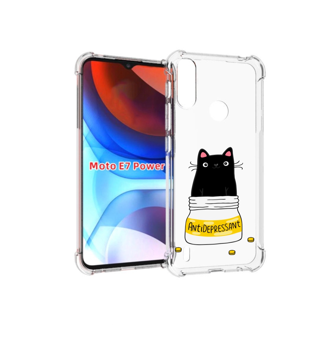 

Чехол MyPads Антидеприсан для Motorola Moto E7 Power, Прозрачный, Tocco