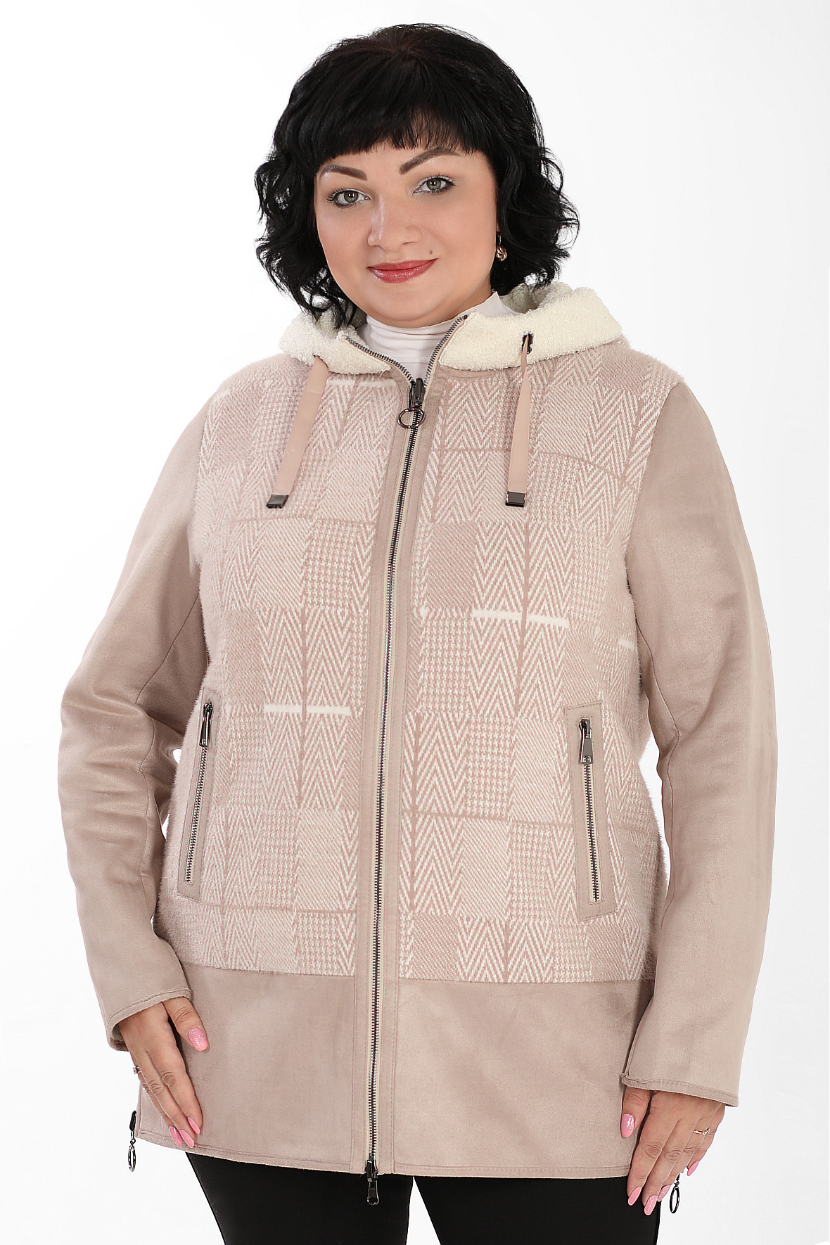 

Куртка женская AlmondShop 026 1727.1.С1 бежевая 52 RU, 026 1727.1.С1
