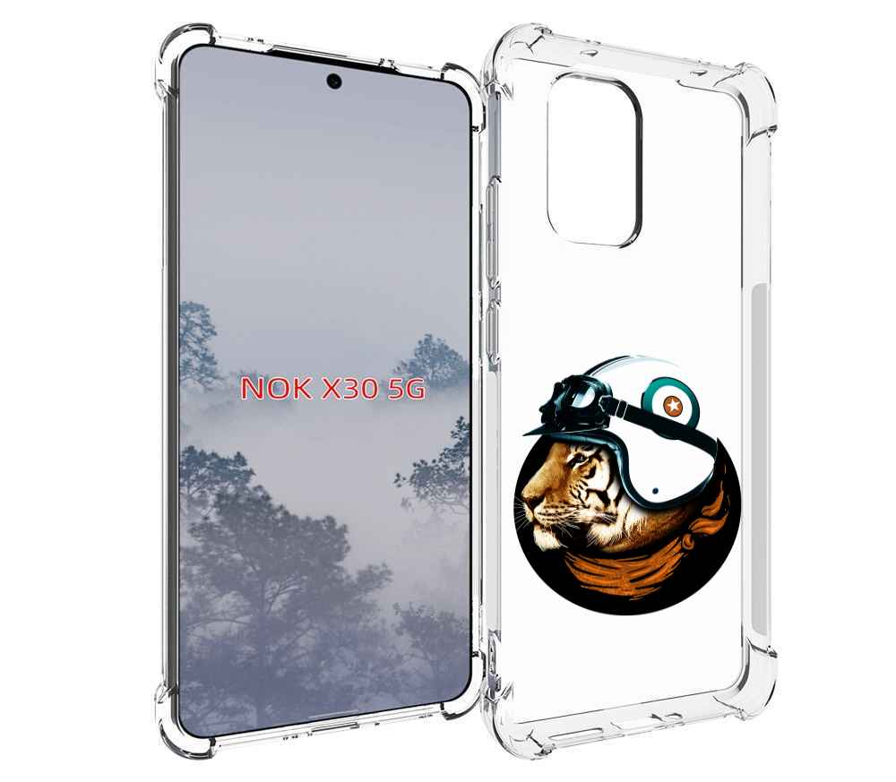 

Чехол MyPads Тигр в шлеме для Nokia X30 5G, Tocco