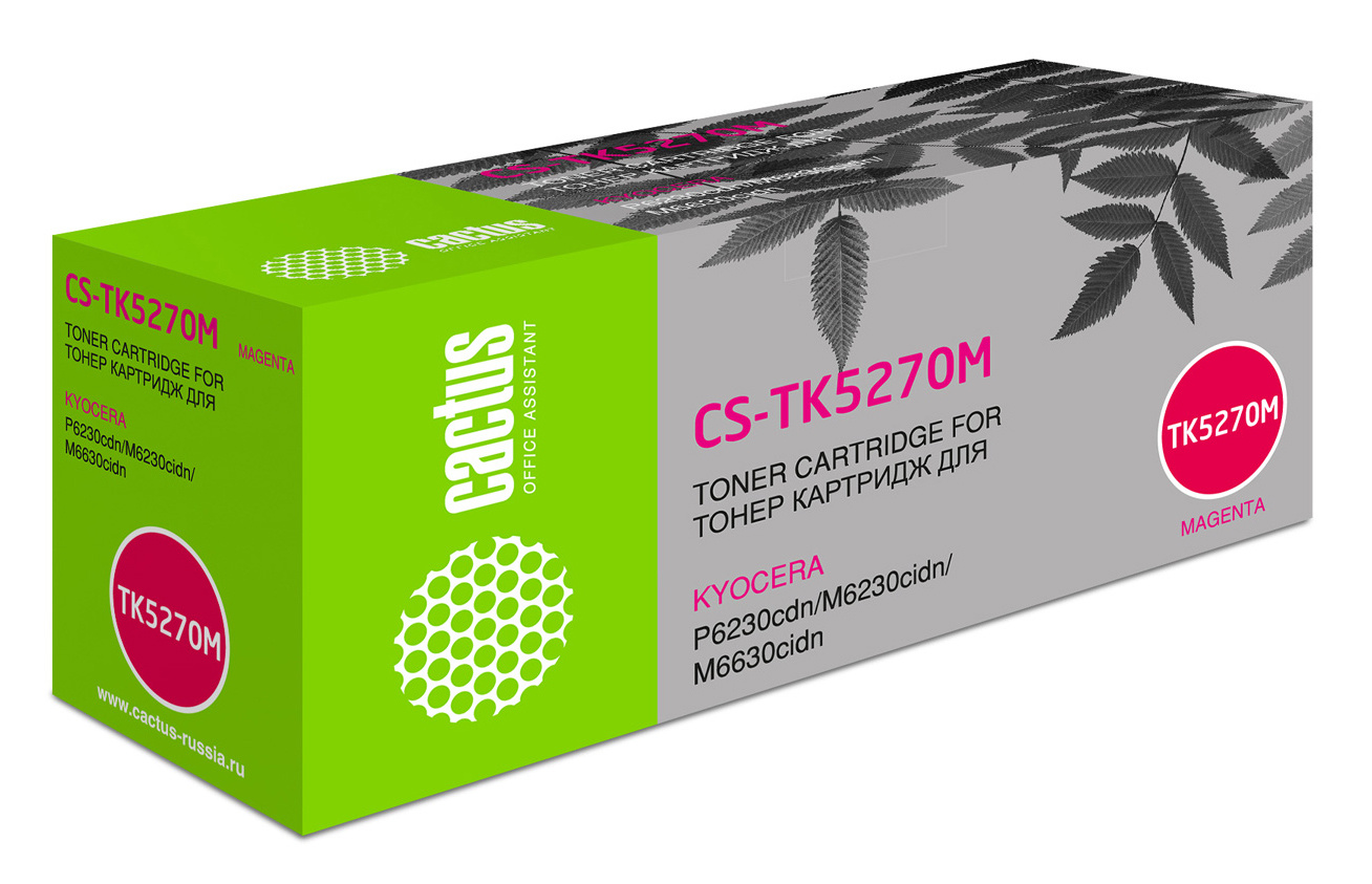 

Картридж CACTUS TK-5270 Magenta для принтера Kyocera, Пурпурный, TK-5270 Magenta