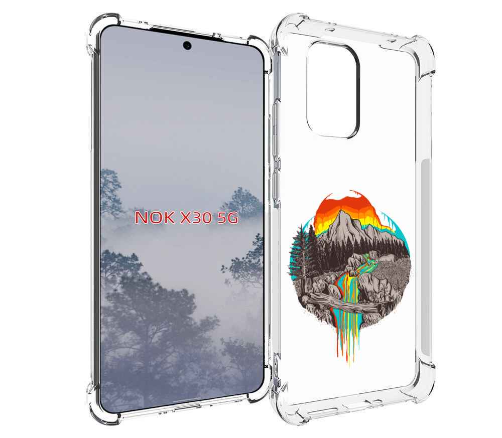 

Чехол MyPads Радужный водопад для Nokia X30 5G, Tocco