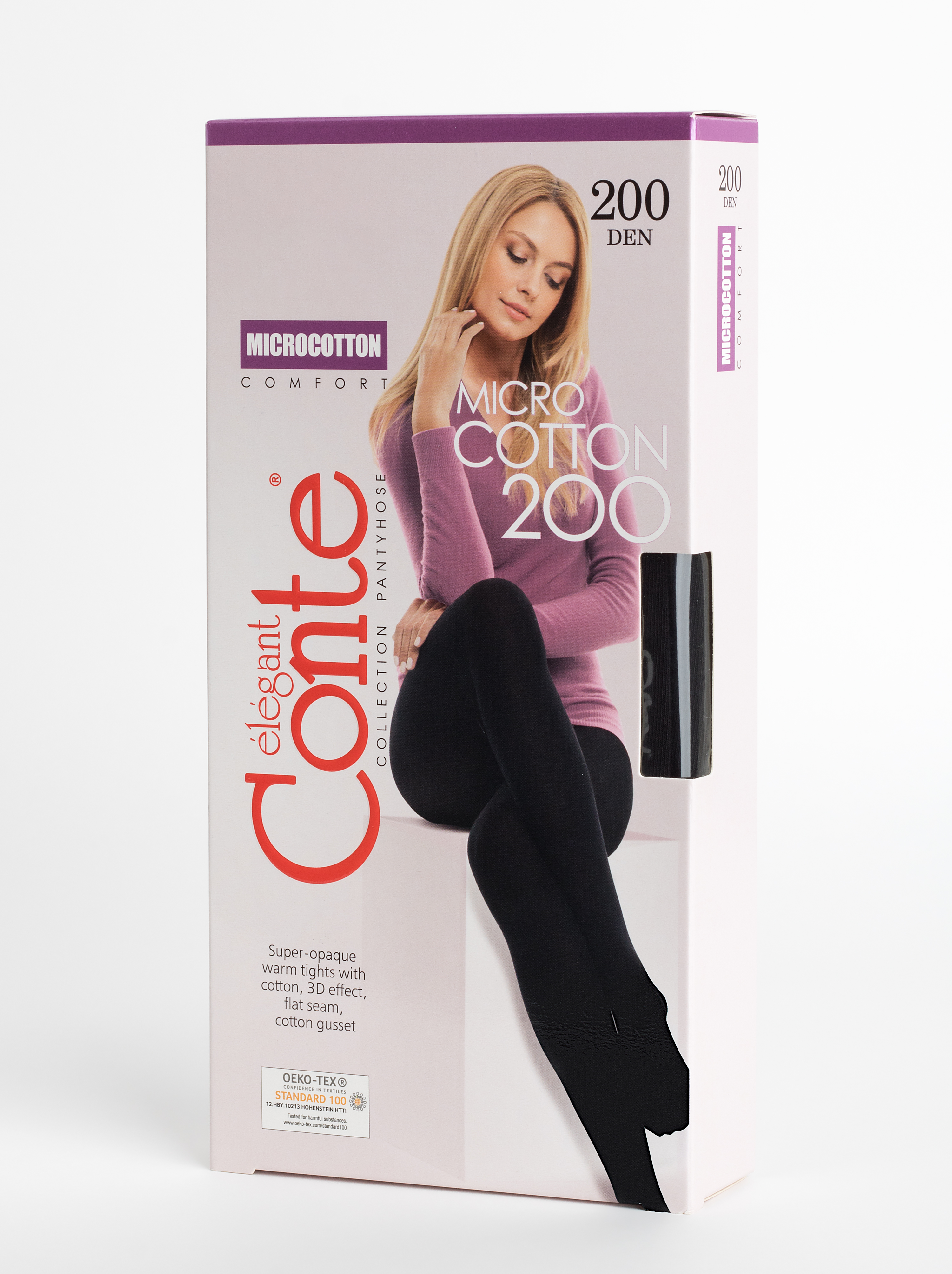 

Колготки женские Conte MICROCOTTON 200 черные, Черный, MICROCOTTON 200