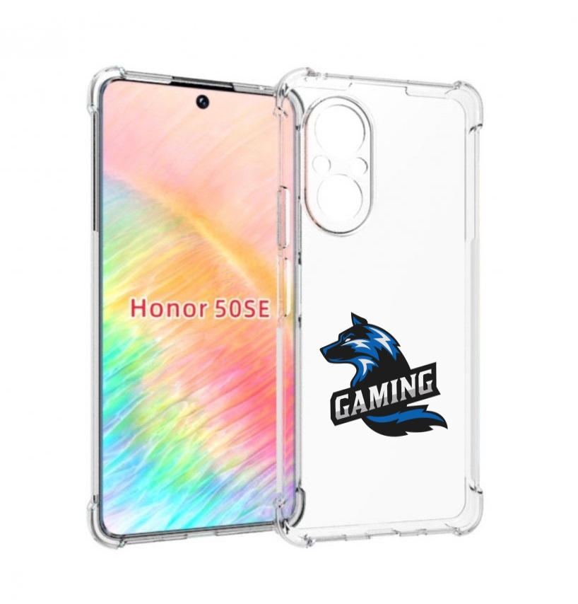 

Чехол бампер MyPads Gaming мужской для Honor 50 SE противоударный, Прозрачный, Tocco