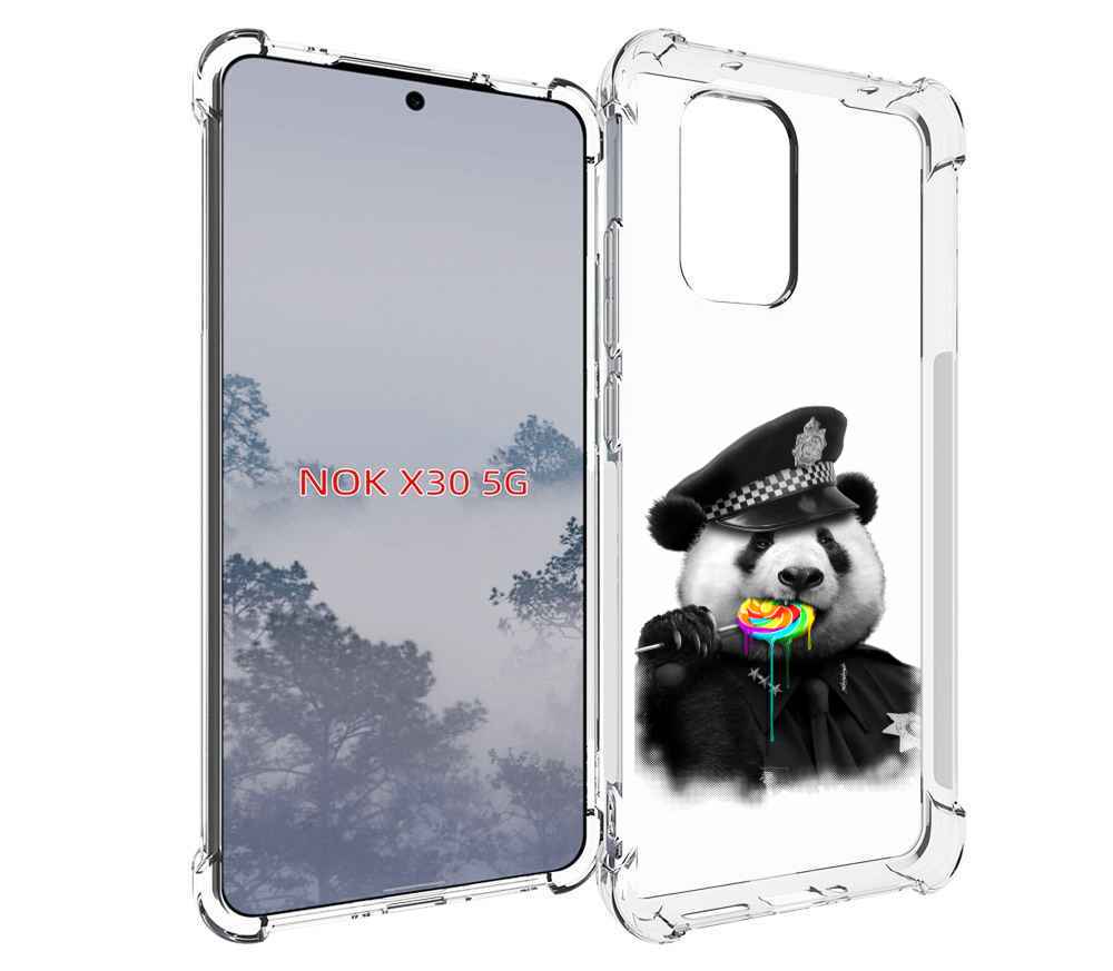 

Чехол MyPads Панда полиция для Nokia X30 5G, Tocco