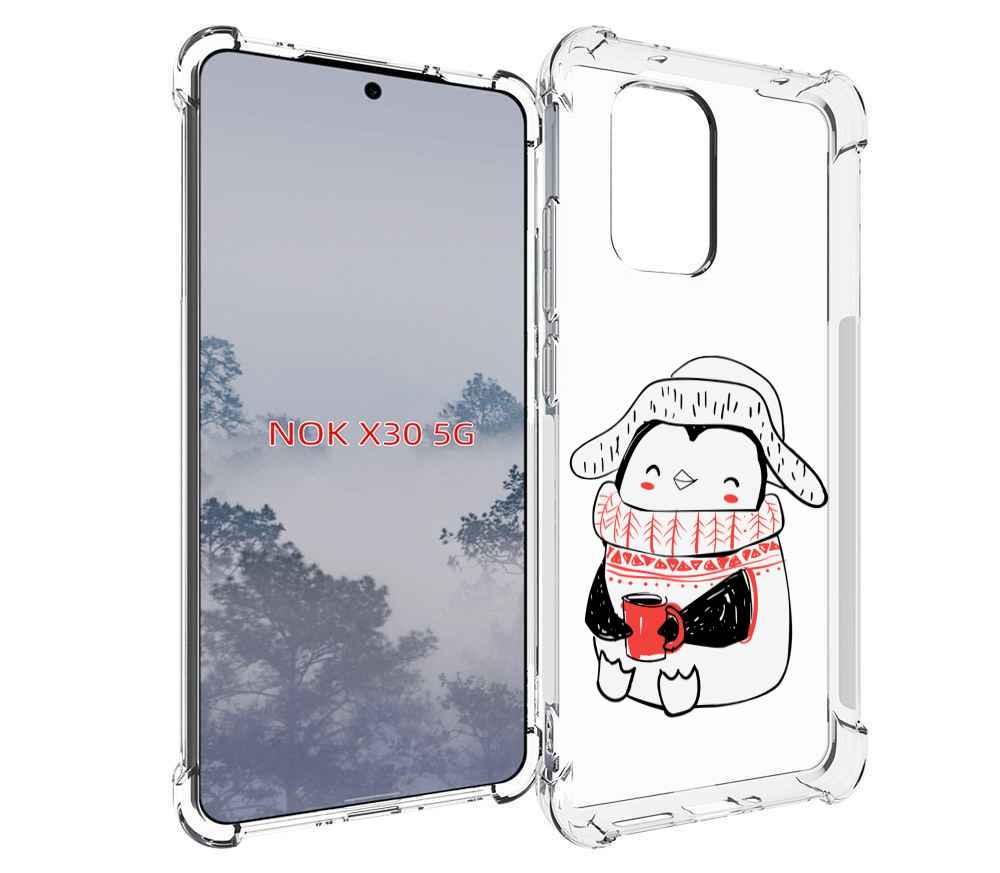 

Чехол MyPads Милый пингвин для Nokia X30 5G, Tocco