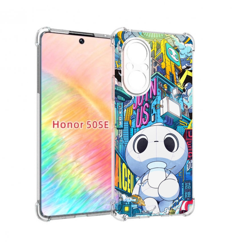 Чехол бампер MyPads FaceU для Honor 50 SE противоударный