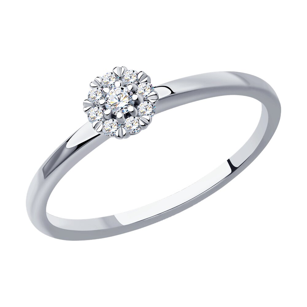 

Кольцо из белого золота р.  SOKOLOV Diamonds 1012296-3, бриллиант, 1012296-3