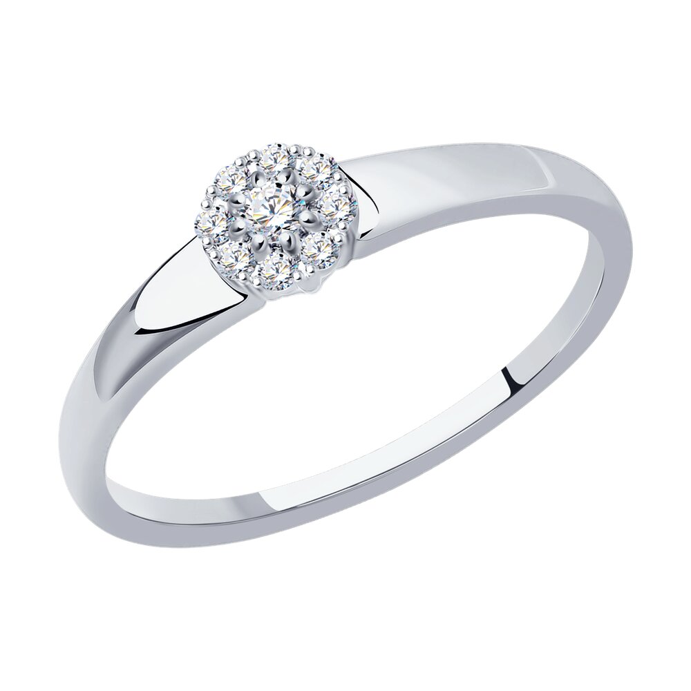 

Кольцо из белого золота с бриллиантом р. , SOKOLOV Diamonds 1012294-3, 1012294-3