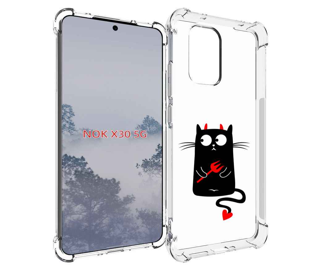 

Чехол MyPads Кот демон для Nokia X30 5G, Tocco