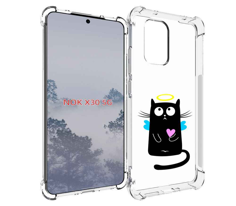 

Чехол MyPads Кот ангелок для Nokia X30 5G, Tocco