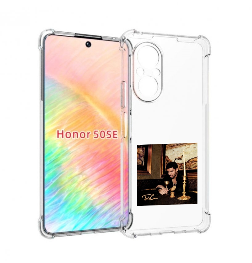 

Чехол бампер MyPads Drake - Take Care для Honor 50 SE противоуда, Прозрачный, Tocco