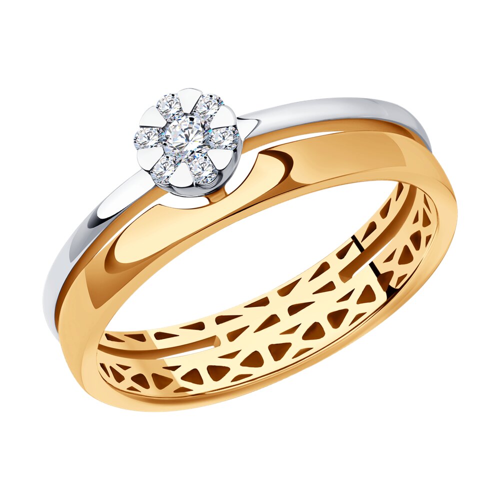 

Кольцо из золота р. 17,5 SOKOLOV Diamonds 1012277, бриллиант, 1012277