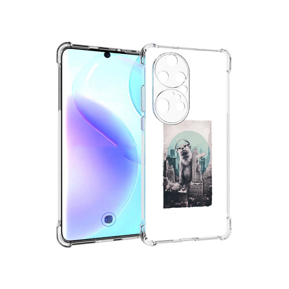 

Чехол MyPads Tocco для Huawei P50 Pro выдра в городе, Прозрачный, Tocco