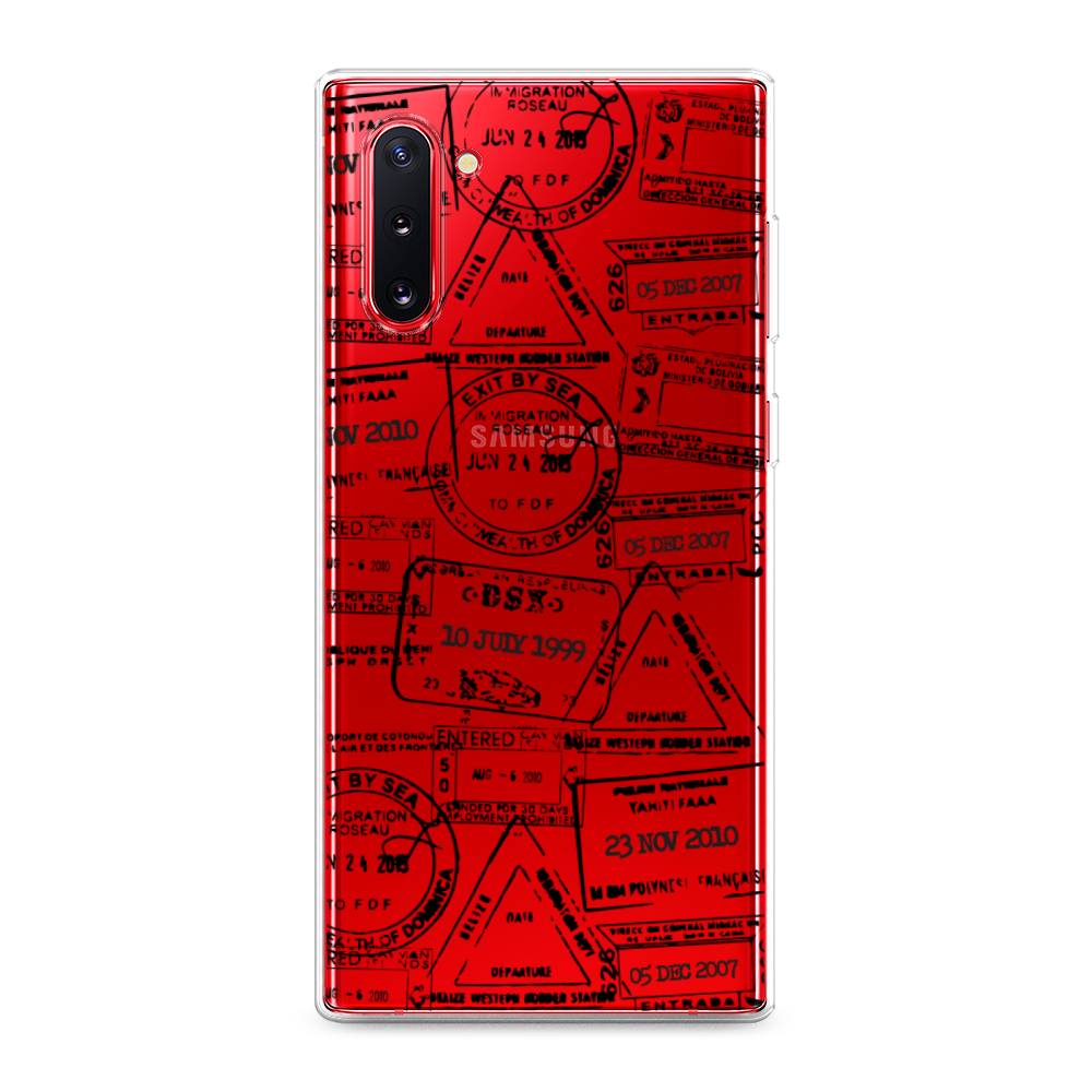фото Чехол на samsung galaxy note 10 "visa stamps 2" case place