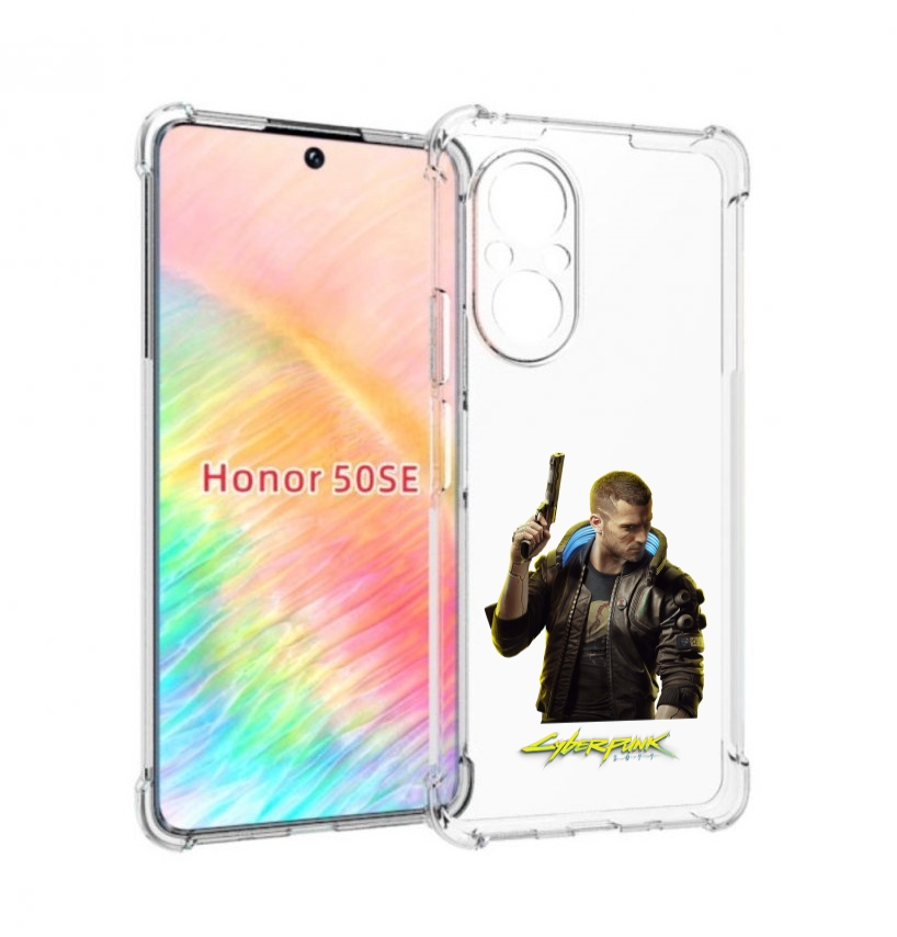 

Чехол бампер MyPads Cyberpunk-2077 для Honor 50 SE противоударный, Прозрачный, Tocco