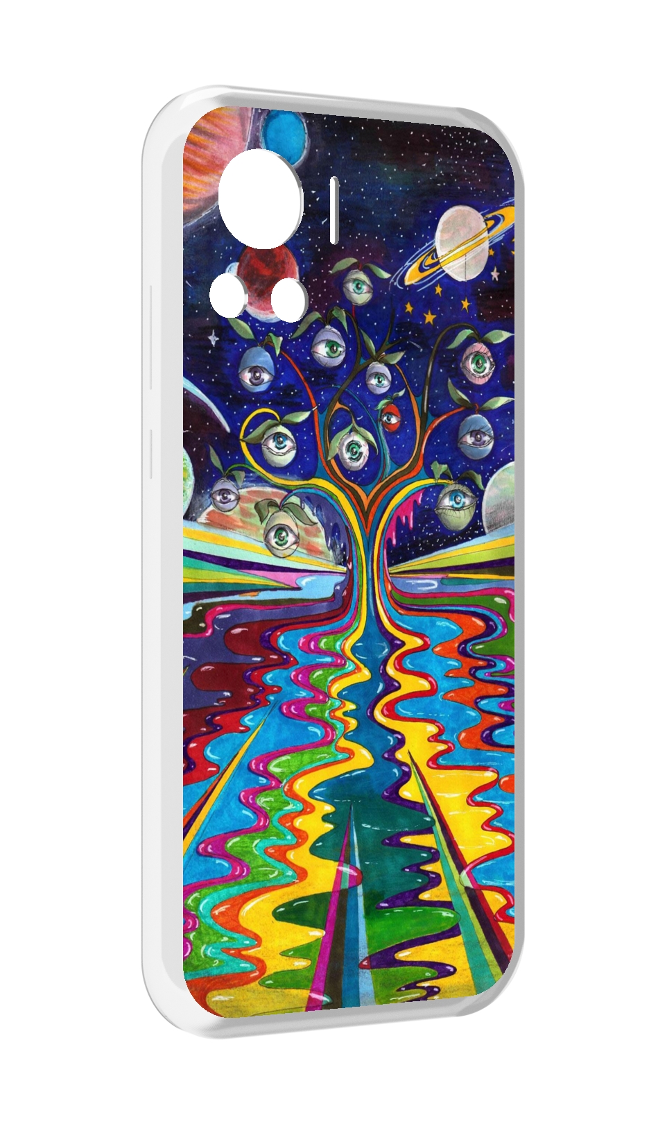 

Чехол MyPads дерево с глазами акварель для Motorola Edge 30 Ultra, Прозрачный, Tocco