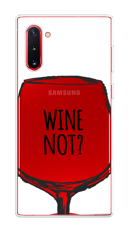 

Чехол на Samsung Galaxy Note 10 "Wine not white", Белый, 28650-6