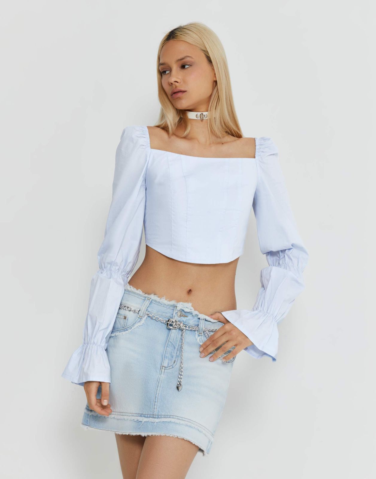

Блузка для девочки Gloria Jeans GWT003529 светло-синий 14-15л/170, GWT003529