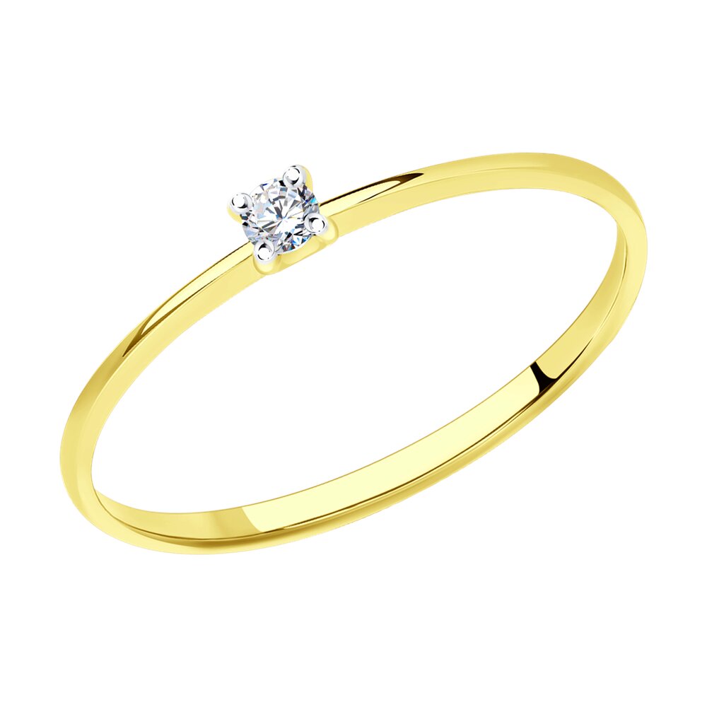 

Кольцо помолвочное из желтого золота с бриллиантом р. 15 SOKOLOV Diamonds 1012252-2, 1012252-2