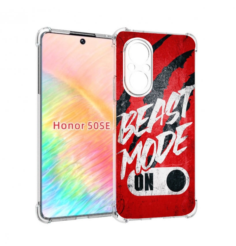 

Чехол Бампер Mypads Beast Inside You Для Honor 50 Se Противоударный, Прозрачный, Tocco