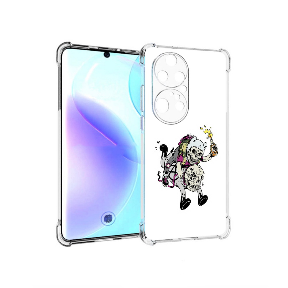 

Чехол MyPads Tocco для Huawei P50 Pro время приключений скелеты, Прозрачный, Tocco