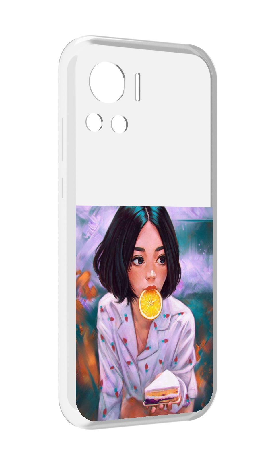 

Чехол MyPads девушка-с-чизкейком женский для Motorola Edge 30 Ultra, Прозрачный, Tocco