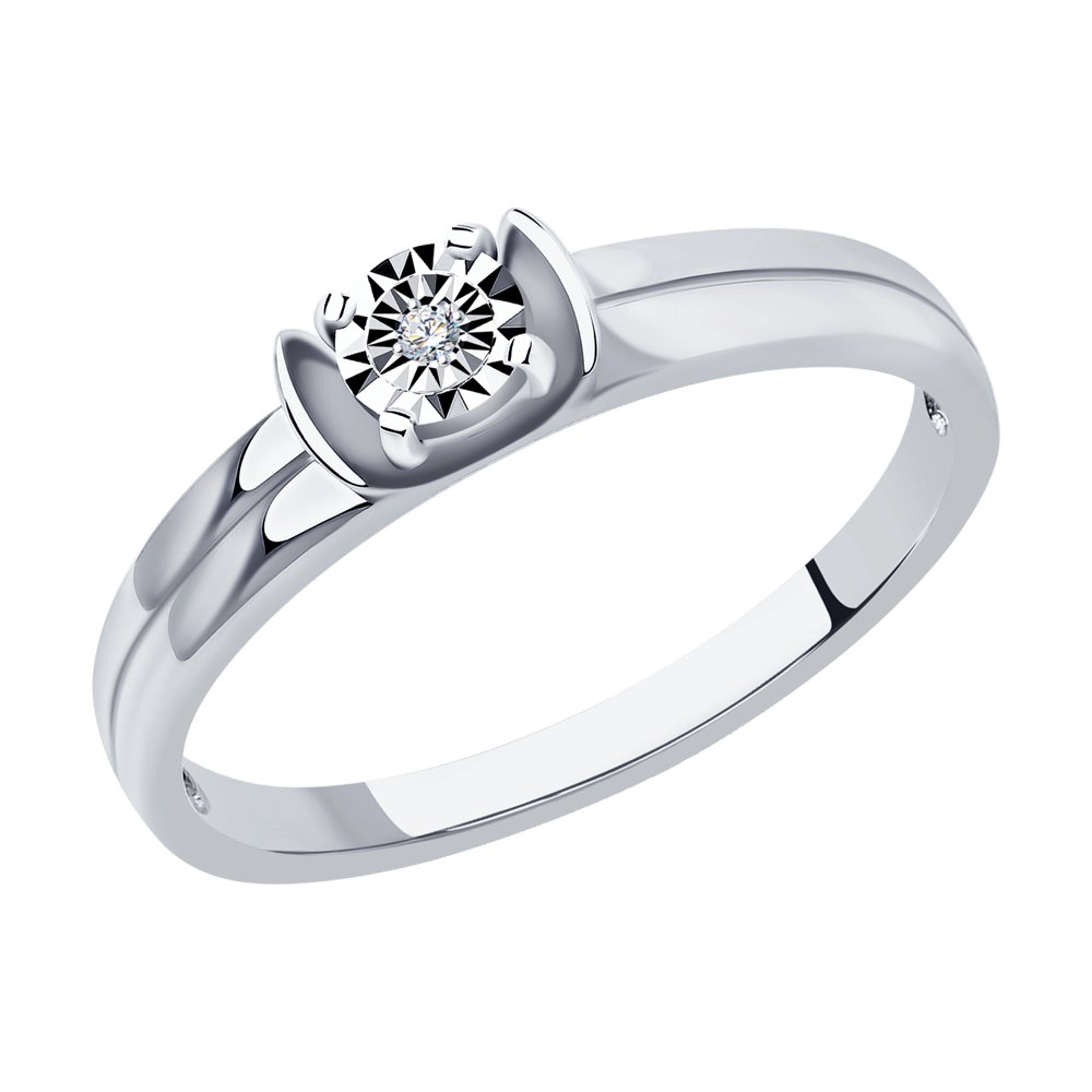 

Кольцо помолвочное из белого золота с бриллиантом р.  SOKOLOV Diamonds 1012222-3, 1012222-3