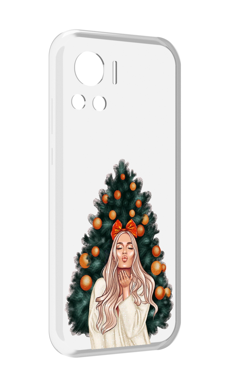 

Чехол MyPads девушка-под-елкой-с-мандаринами женский для Motorola Edge 30 Ultra, Прозрачный, Tocco