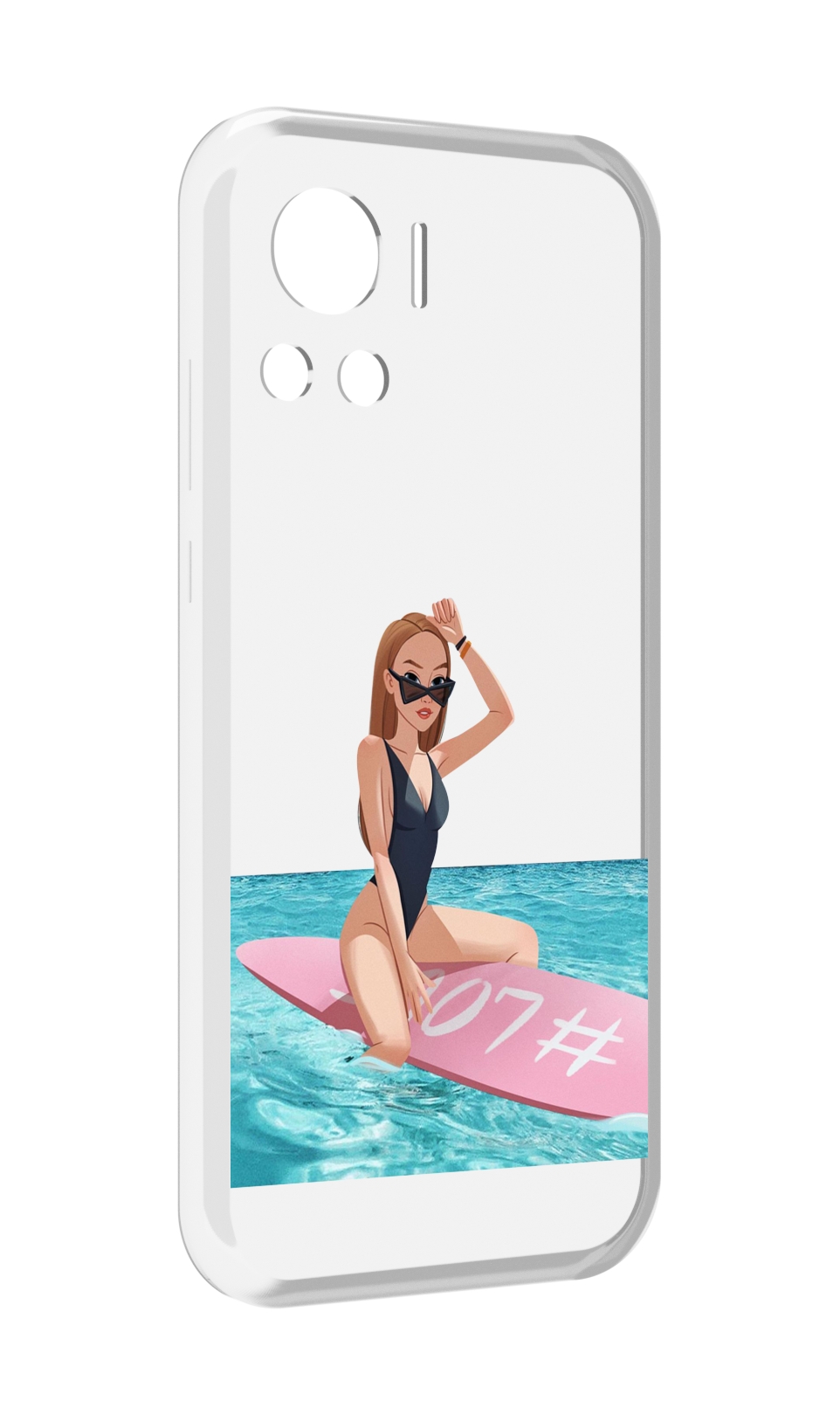 

Чехол MyPads девушка-на-серфе женский для Motorola Edge 30 Ultra, Прозрачный, Tocco