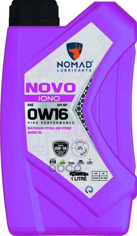 Моторное масло Nomad lubricants novo iono 0w16 1л