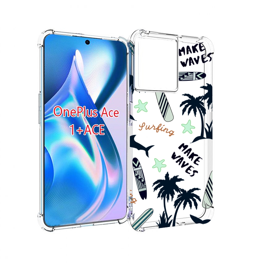 

Чехол MyPads пляжная-тематика для OnePlus Ace, Прозрачный, Tocco