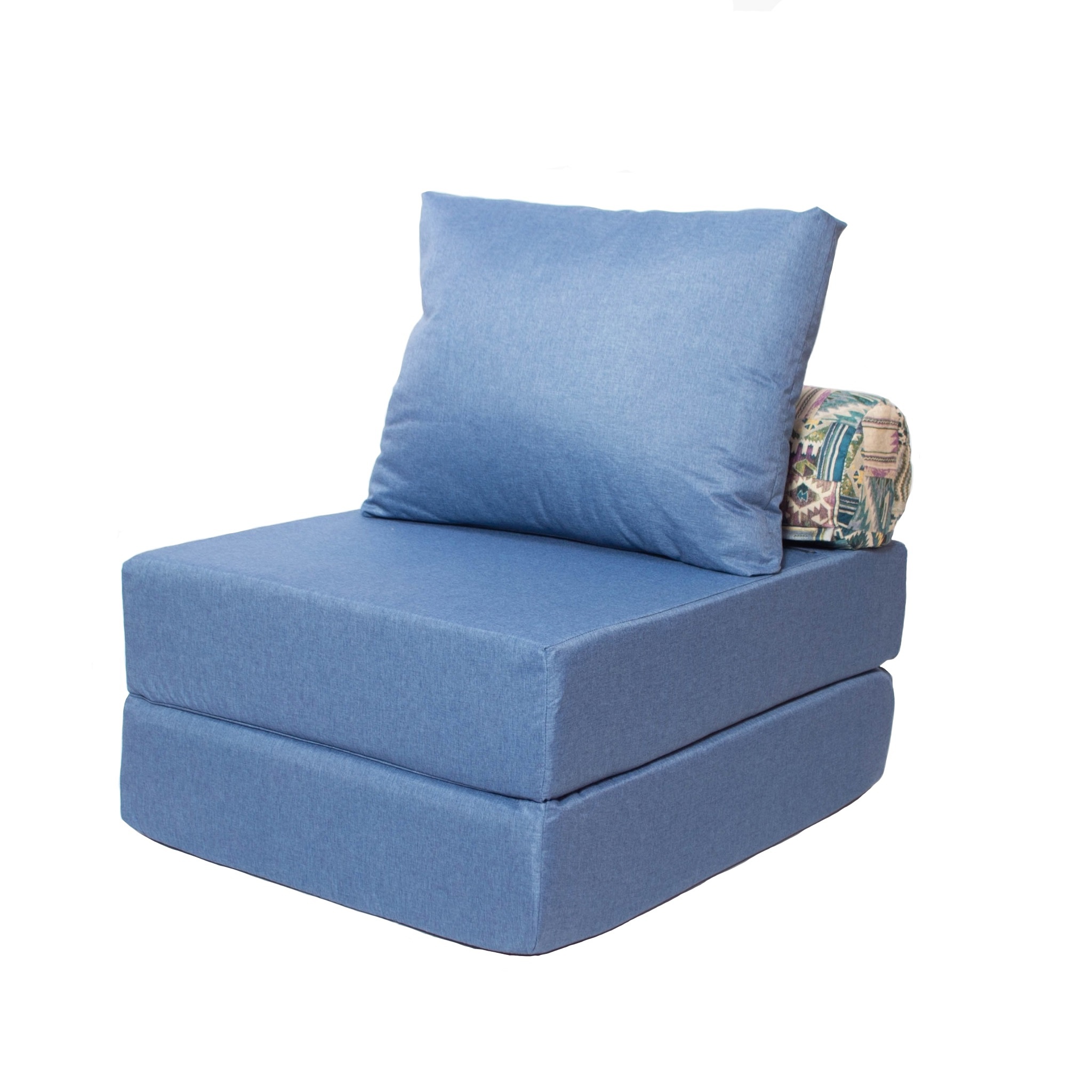 фото Кресло диван кровать freeform прайм с матрасиком-накидкой рогожка валик наска. деним