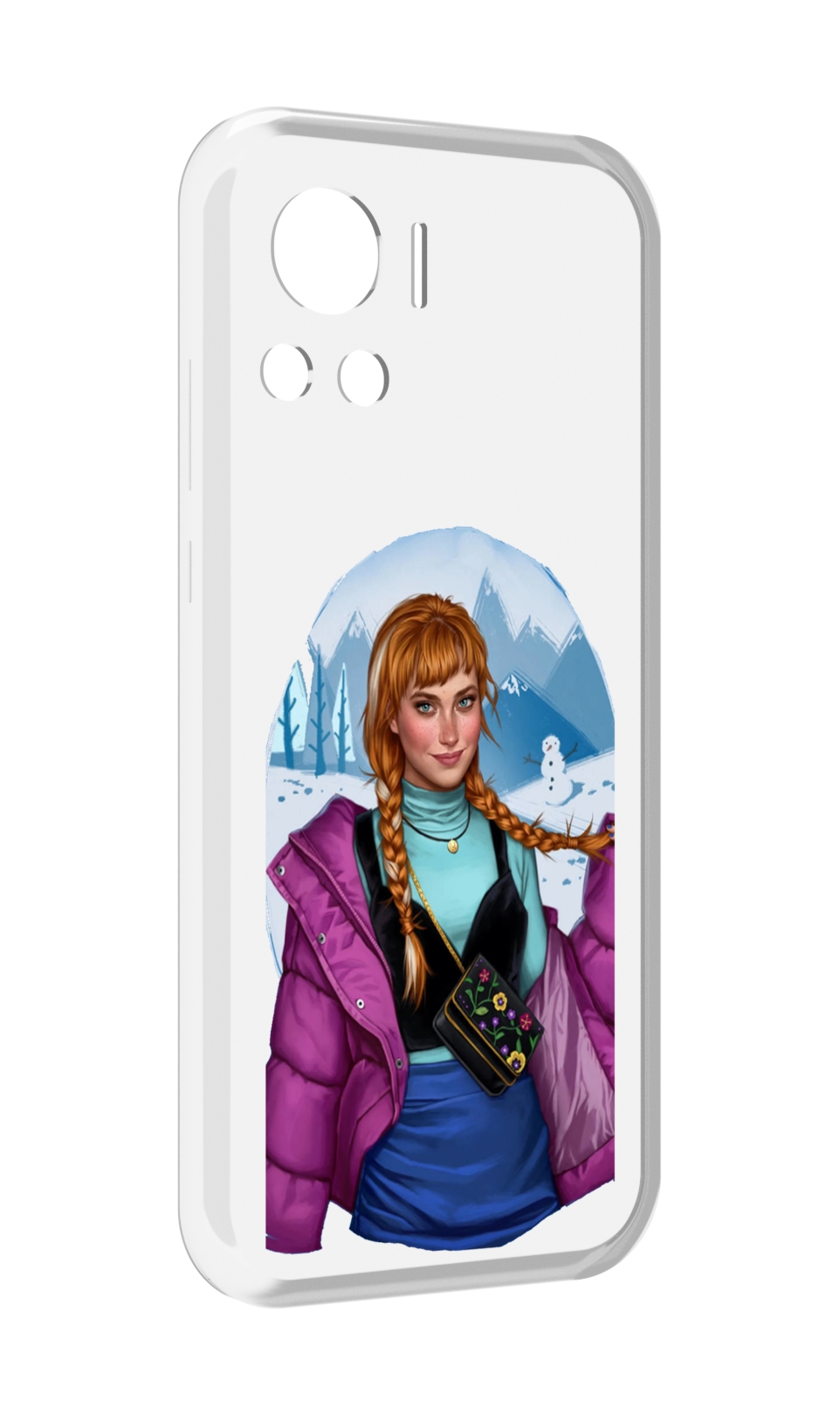 Чехол MyPads девушка-в-фиолетовой-куртке женский для Motorola Edge 30 Ultra