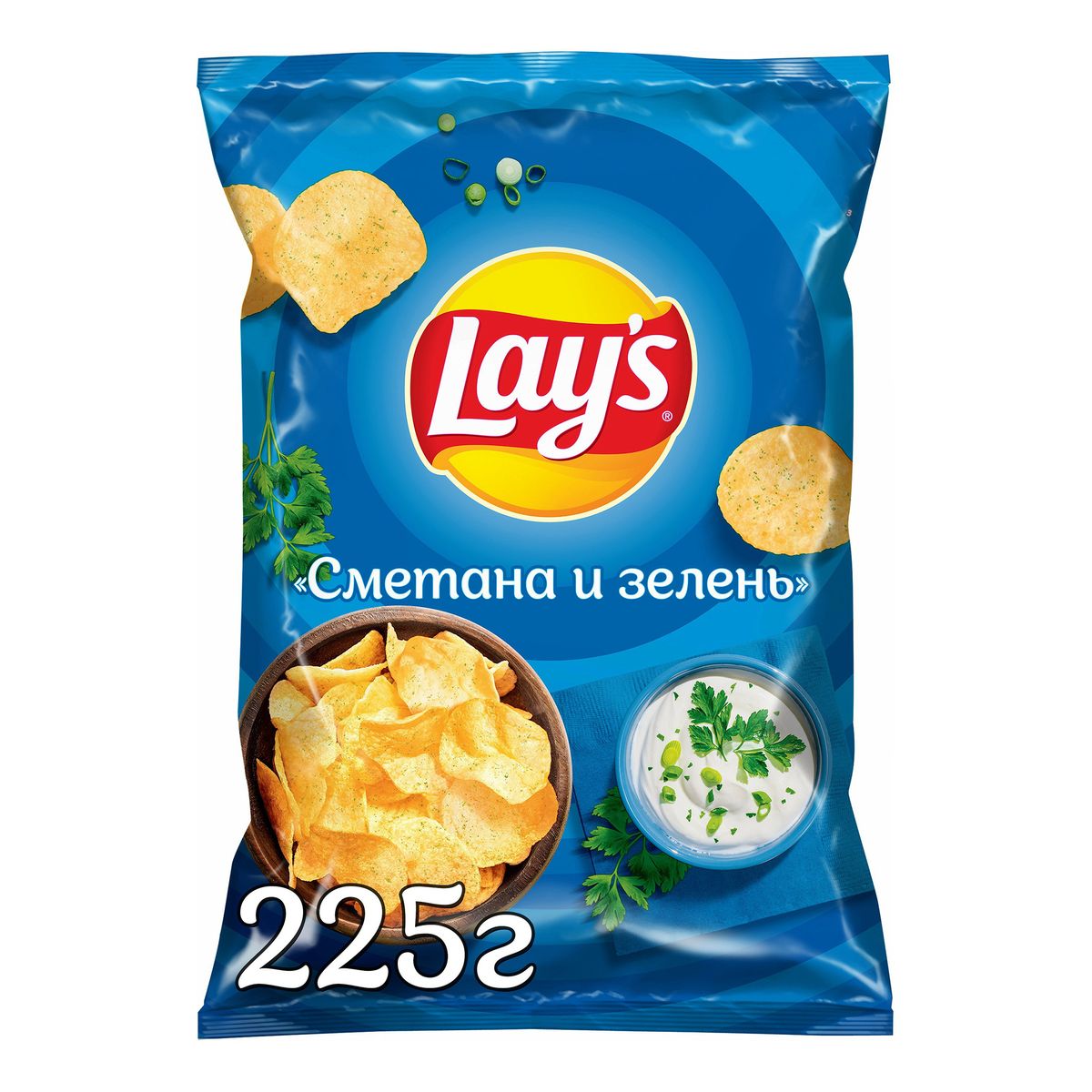 

Чипсы картофельные Lay's Сметана и зелень 225 г