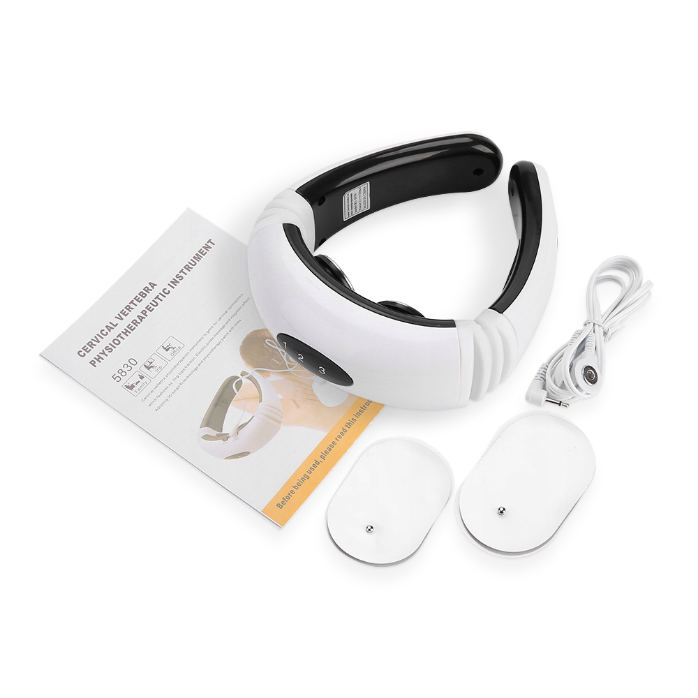 

Электрический импульсный массажер Neck Massager HX-5880 для шеи и спины, 6 режимов, Белый, 205A46A