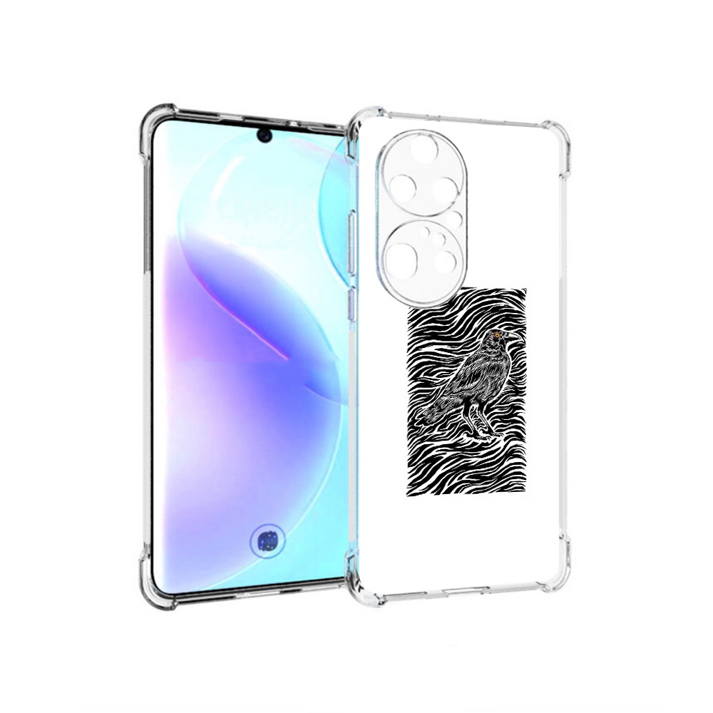 

Чехол MyPads Tocco для Huawei P50 Pro ворон в абстракции, Прозрачный, Tocco