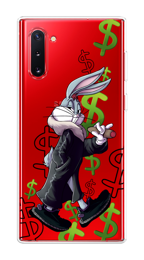 

Чехол на Samsung Galaxy Note 10 "Rich Bugs Bunny", Зеленый;черный;голубой, 28650-6