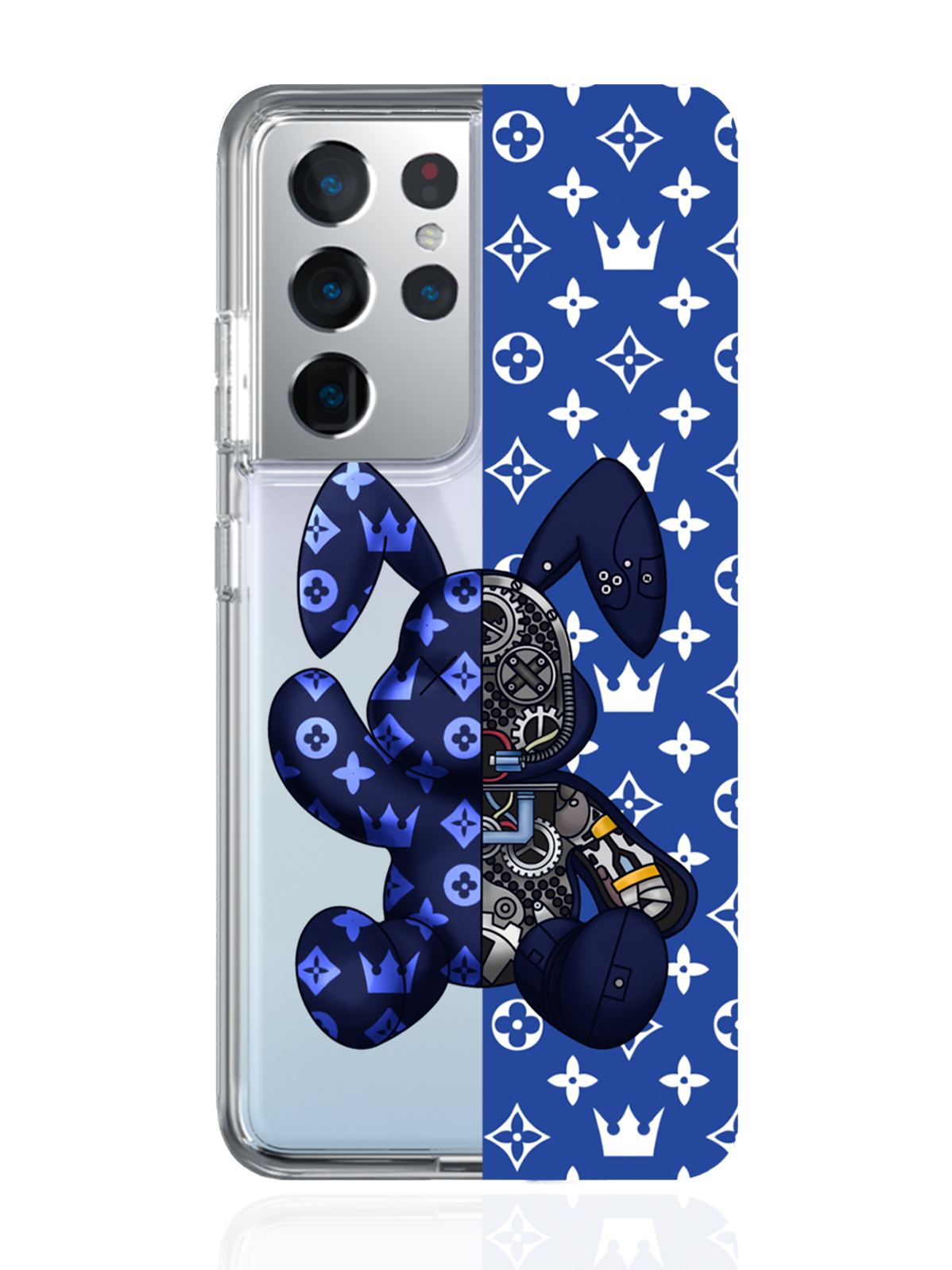 

Чехол MustHaveCase для Samsung Galaxy S21 Ultra Bunny Синий прозрачный, Samsung Galaxy S21 Ultra Bunny Синий