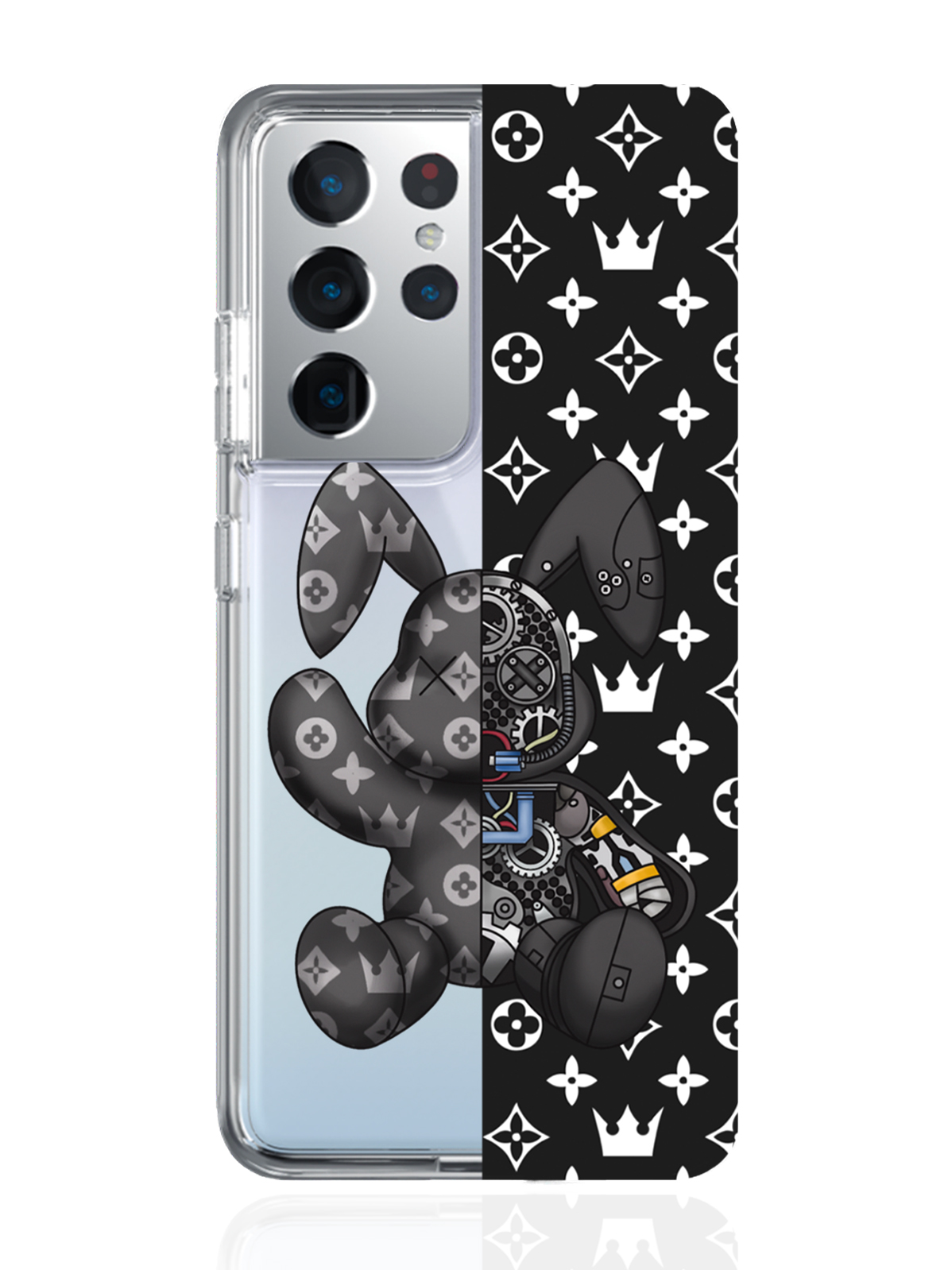 

Чехол MustHaveCase для Samsung Galaxy S21 Ultra Bunny Черный прозрачный, Samsung Galaxy S21 Ultra Bunny Черный