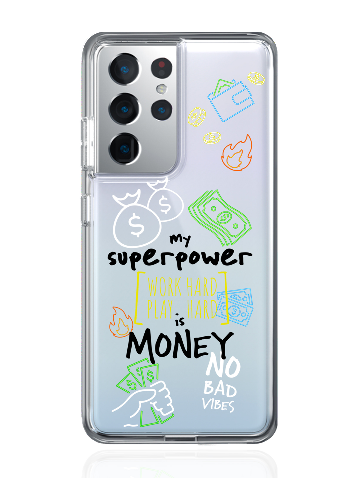 

Чехол MustHaveCase для Samsung Galaxy S21 Ultra My Superpower is Money прозрачный, Samsung Galaxy S21 Ultra My Superpower is Money