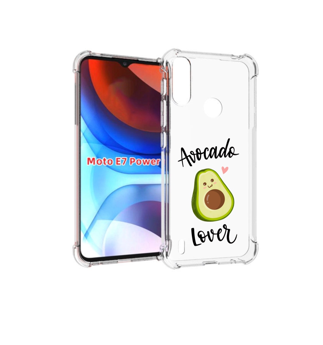

Чехол MyPads Авокадо-любовь для Motorola Moto E7 Power, Прозрачный, Tocco