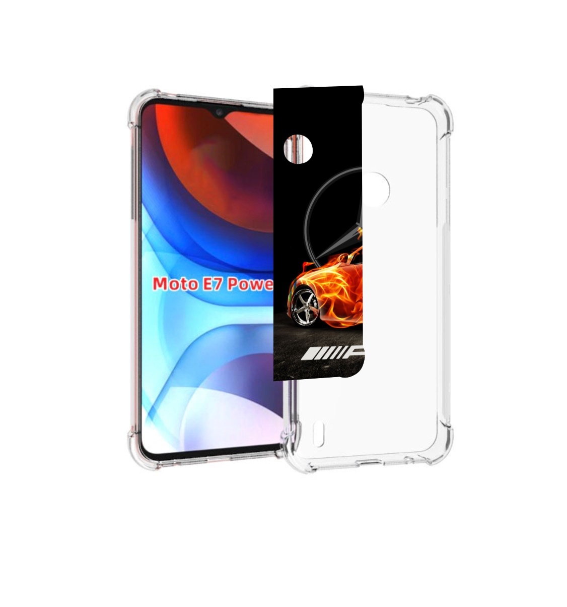 

Чехол MyPads АМГ мужской для Motorola Moto E7 Power, Прозрачный, Tocco