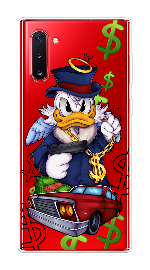 

Чехол на Samsung Galaxy Note 10 "Scrooge McDuck with a Gold Chain", Красный;синий;белый, 28650-6