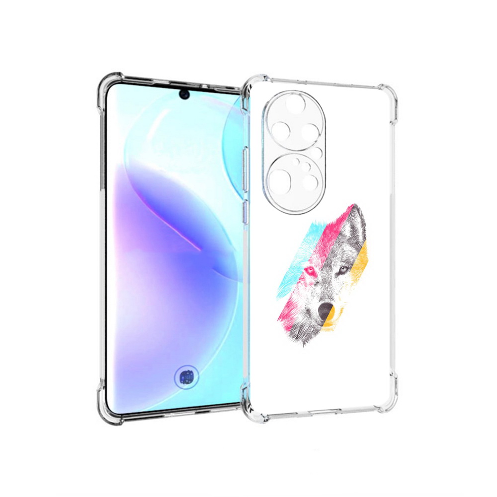 Чехол MyPads Tocco для Huawei P50 Pro волк градиент