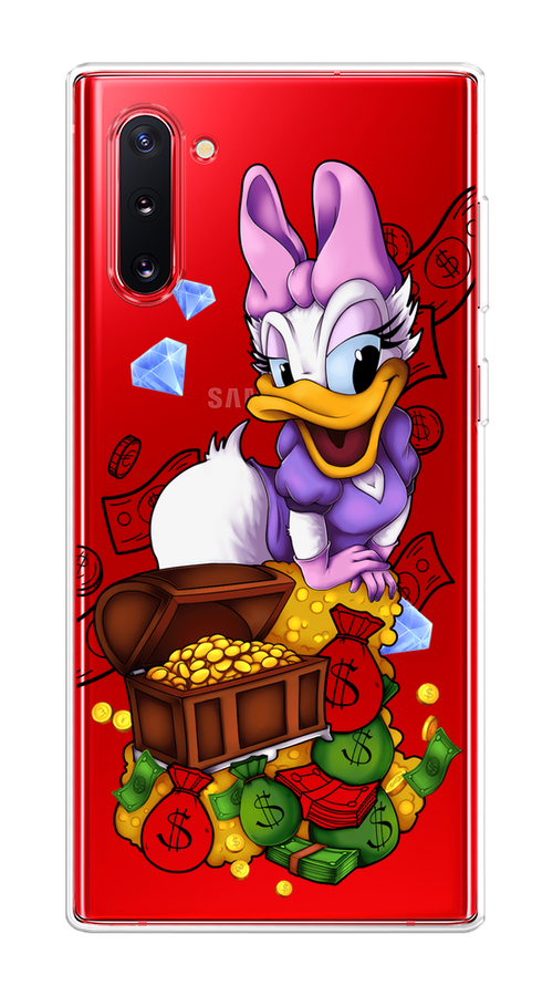 

Чехол на Samsung Galaxy Note 10 "Rich Daisy Duck", Коричневый;белый;фиолетовый, 28650-6