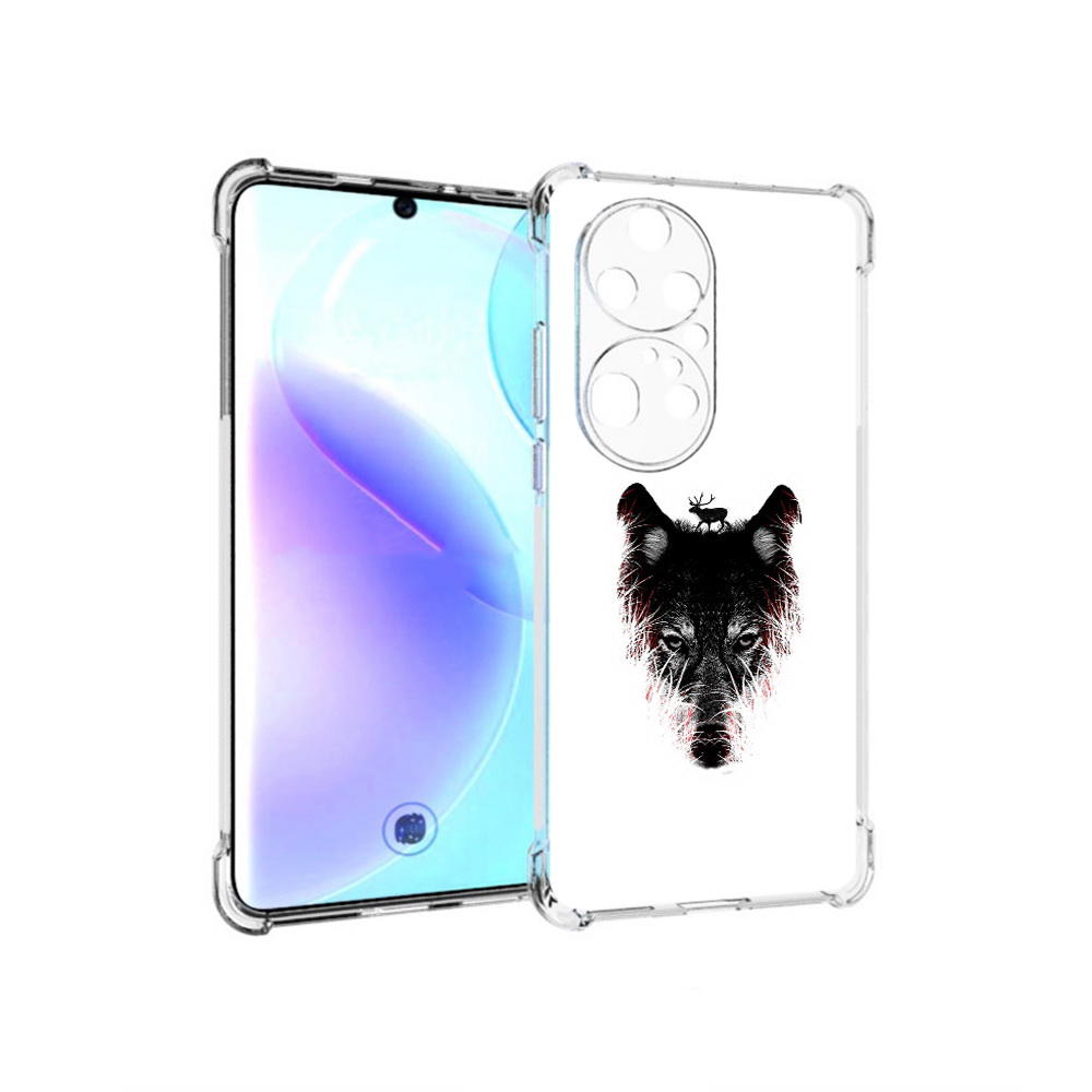 

Чехол MyPads Tocco для Huawei P50 Pro волк в траве, Прозрачный, Tocco
